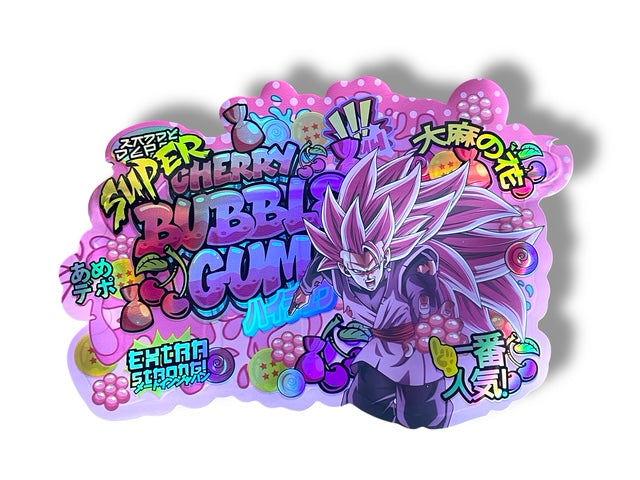 Super Cherry Bubblegum Mylar Bag 3.5g shape bags Kandy Depot