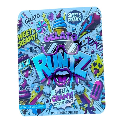 Gelato Runtz 3.5g Mylar Bags & Boxes with Window