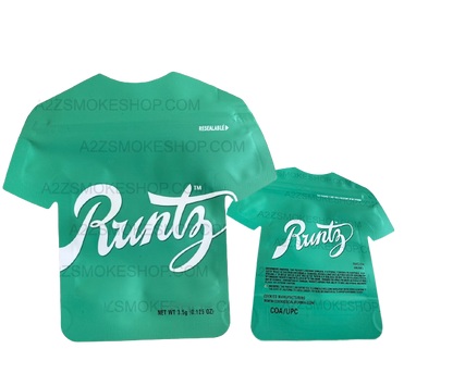 Green Cut out Mylar Bags by 3.5 Grams Smell Proof Die Cut