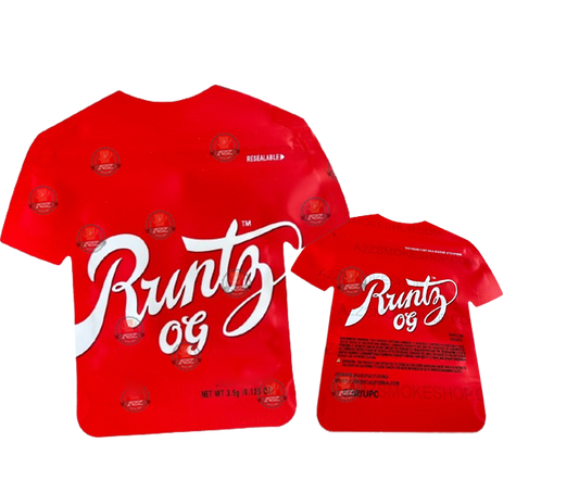 Red Cut out Mylar Bags by 3.5 Grams Smell Proof Die Cut