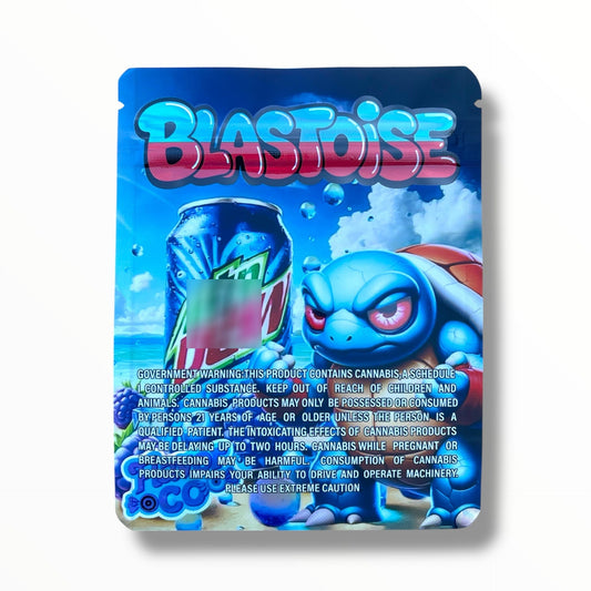 Blastoise 3.5g Mylar Bag- Packaging Only Flavor Co