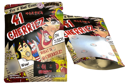 Don Merfos 41 Cherriez bag  1 Gram Mylar bag Packaging Only