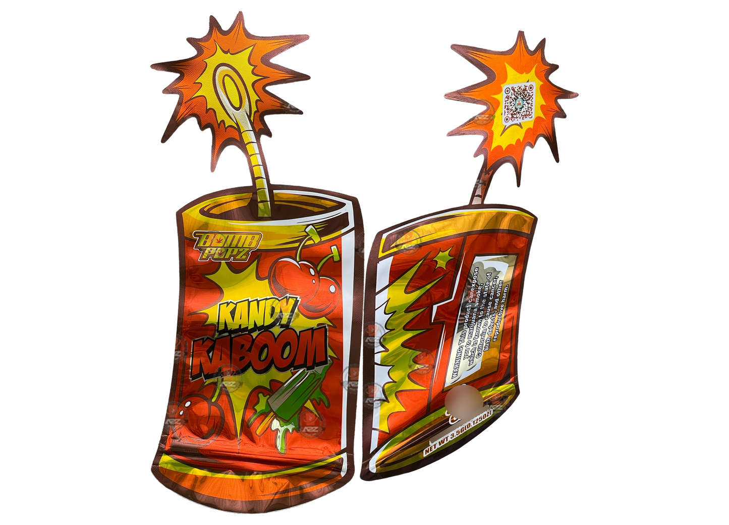 Kandy Kaboom Mylar Bag 3.5G Holographic Cut out Candy