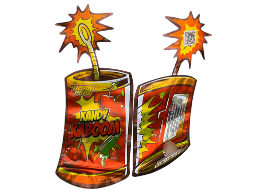Kandy Kaboom Mylar Bag 3.5G Holographic Cut out Candy