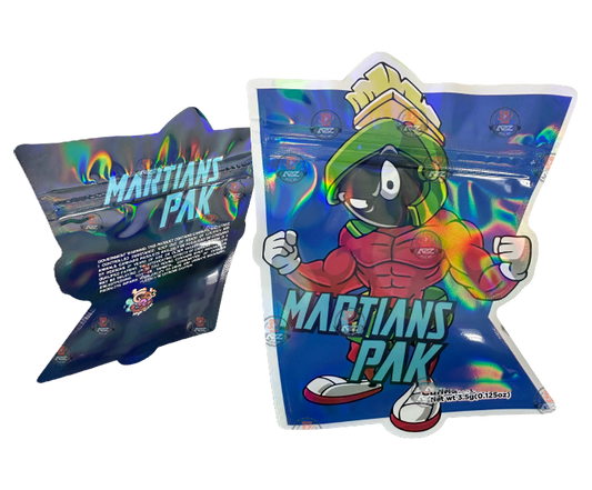 Martians Pak 3.5G Mylar Bag Die cut Packaging Only