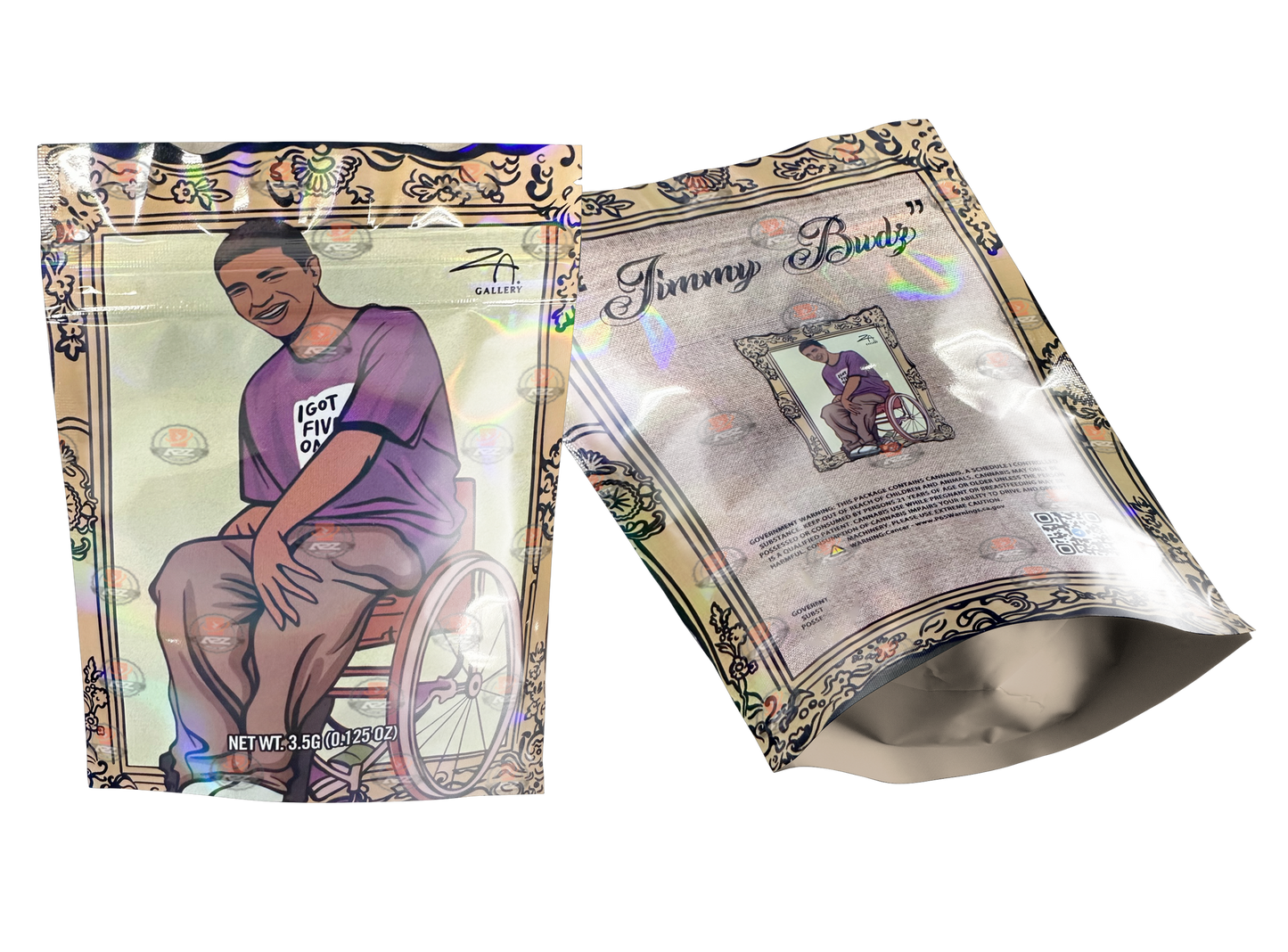 Jimmy Budz Mylar bag 3.5g  Packaging Only