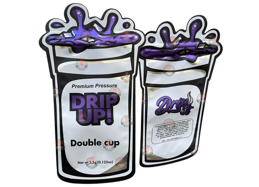 Drip Up Premium Pressure Double Cup Mylar bag  3.5g