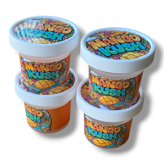 Mango Kush Ice Cream Style 3.5G Plastic Jars with Display Boxes – Packaging Only