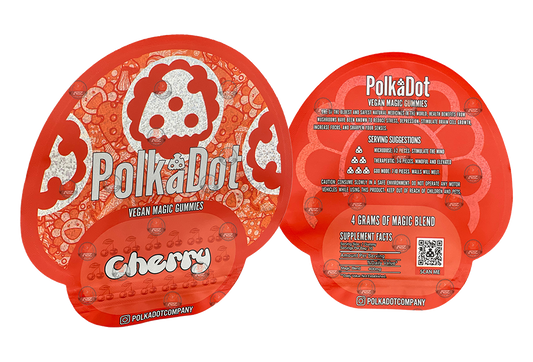 Polkadot Gummies Cherry Mylar bags 3.5g (Empty Bag-Packaging only)