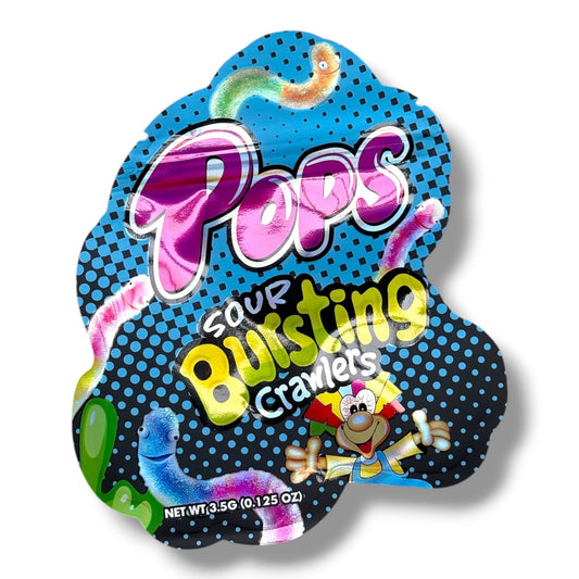 Pops Sour Bursting Crawlers 3.5g shape bags
