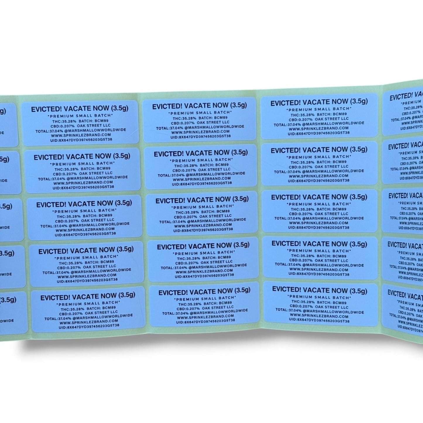 SprinklezTorch World Evicted 3.5G Mylar sticker Bags -With stickers and label