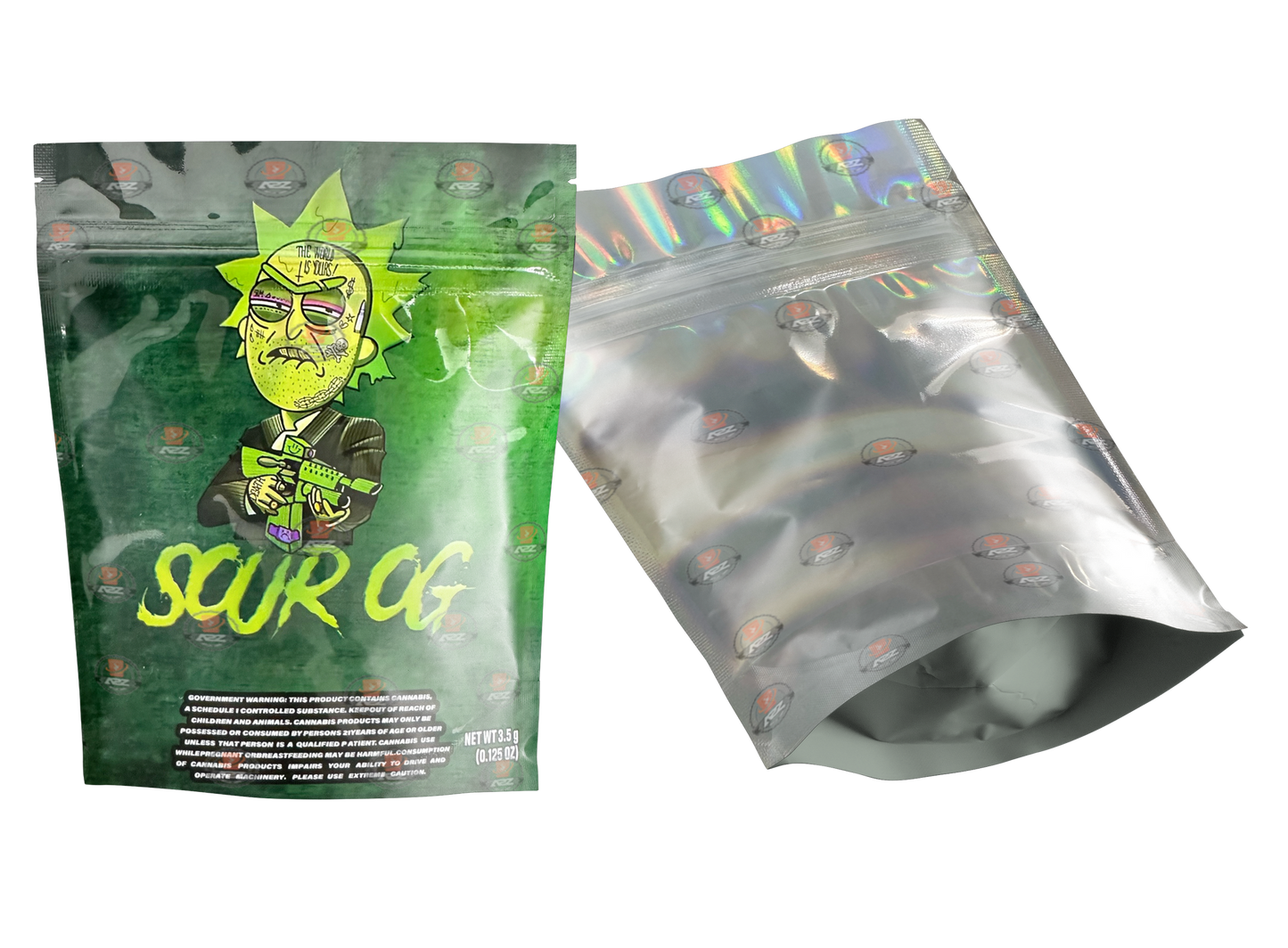 Sour OG Mylar bag 3.5g  Packaging Only