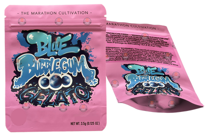 Blue Bubblegum Gelato 3.5g Mylar Bag The Marathon Cultivation- Packaging Only