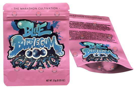 Blue Bubblegum Gelato 3.5g Mylar Bag The Marathon Cultivation- Packaging Only