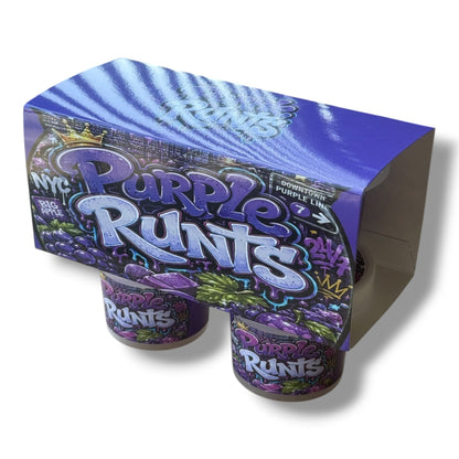 Purple Runts Ice Cream Style 3.5G Plastic Jars with Display Boxes – Packaging Only