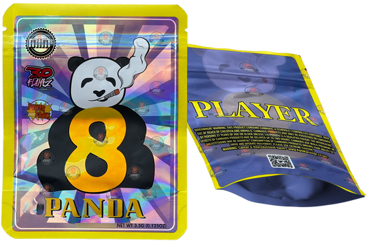 Panda 8 Holographic 3.5g Mylar Bag Player 30 Flamez Power Pack Mim Exotics