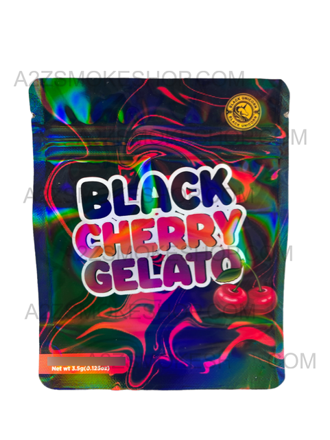 Black Unicorn-Black Cherry Gelato Holographic Mylar bag 3.5g