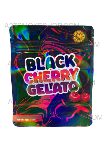 Black Unicorn-Black Cherry Gelato Holographic Mylar bag 3.5g