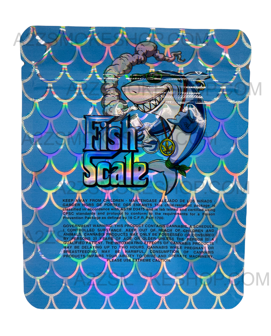 Black Unicorn-Fish Scale Holographic Mylar bag 3.5g  For Flower