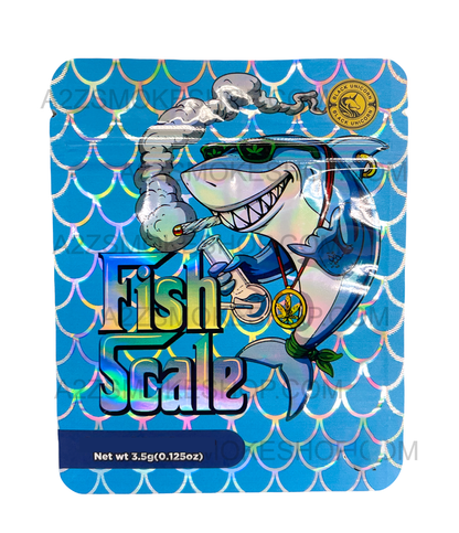 Black Unicorn-Fish Scale Holographic Mylar bag 3.5g  For Flower