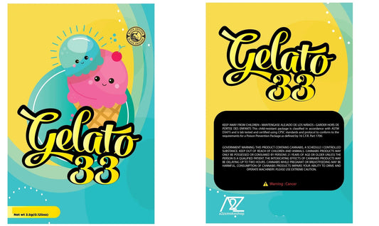 Black Unicorn - Gelato 33 Mylar bag 3.5g For Flower - Black Unicorn Hub