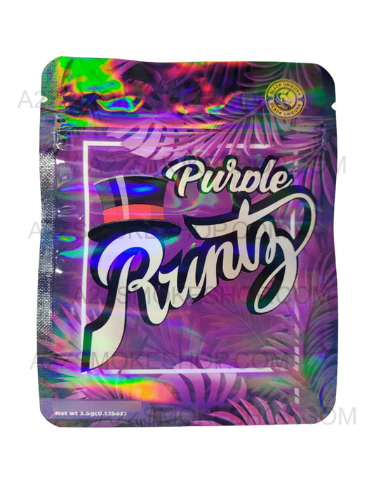 Black Unicorn Purple Holographic Mylar bag 3.5g - Black Unicorn Hub
