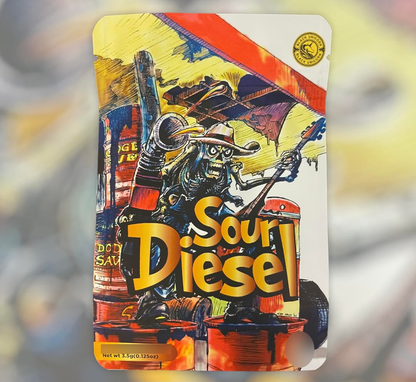 Black Unicorn - Sour Diesel Mylar bag 3.5g  For Flower