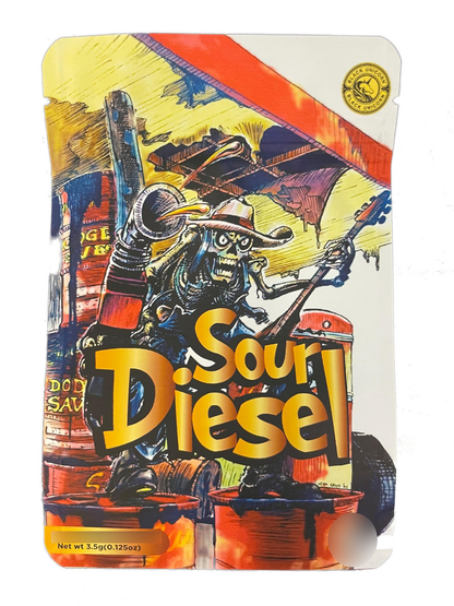 Black Unicorn - Sour Diesel Mylar bag 3.5g  For Flower