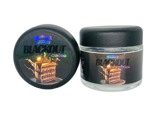 Brooklyn Blackout Cake Sprinkelz 3.5g Glass Jars with Holographic Stickers