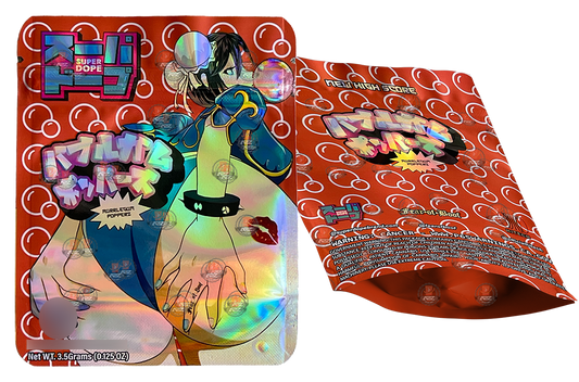 Bubblegum Popperz By Superdope - Mylar Bags 3.5g Holographic