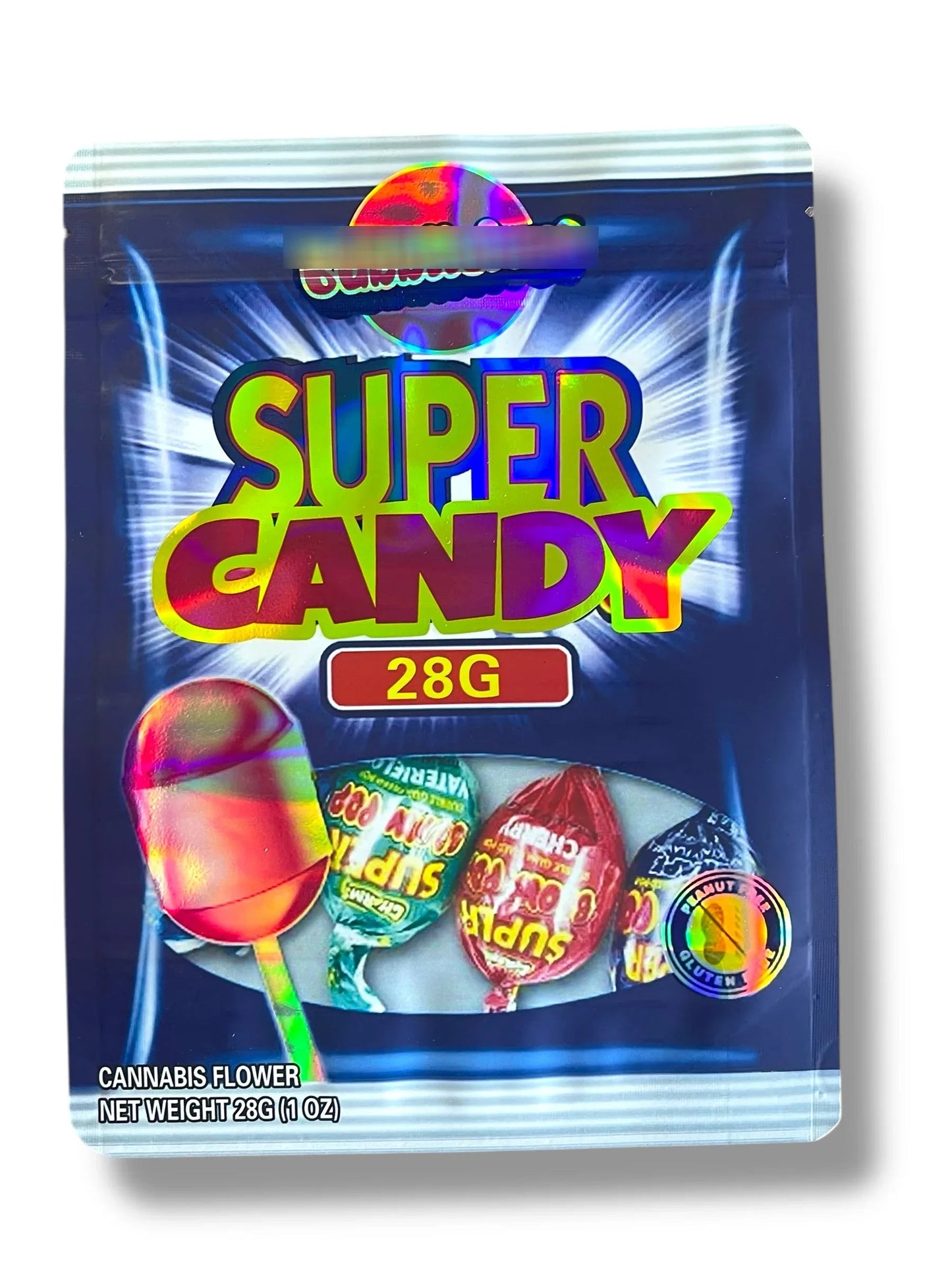 Super Candy 1 OZ 28G empty Mylar bag 1 ounce (50 Count) - Black Unicorn Hub
