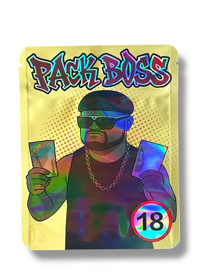Pack Boss 3.5g Mylar Bag- Packaging Only - Black Unicorn Hub
