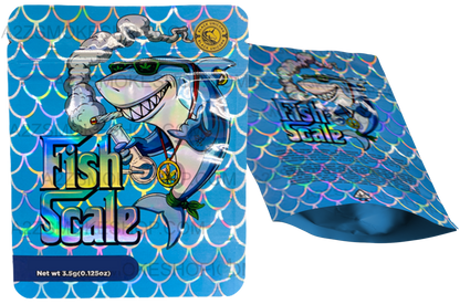 Black Unicorn-Fish Scale Holographic Mylar bag 3.5g  For Flower