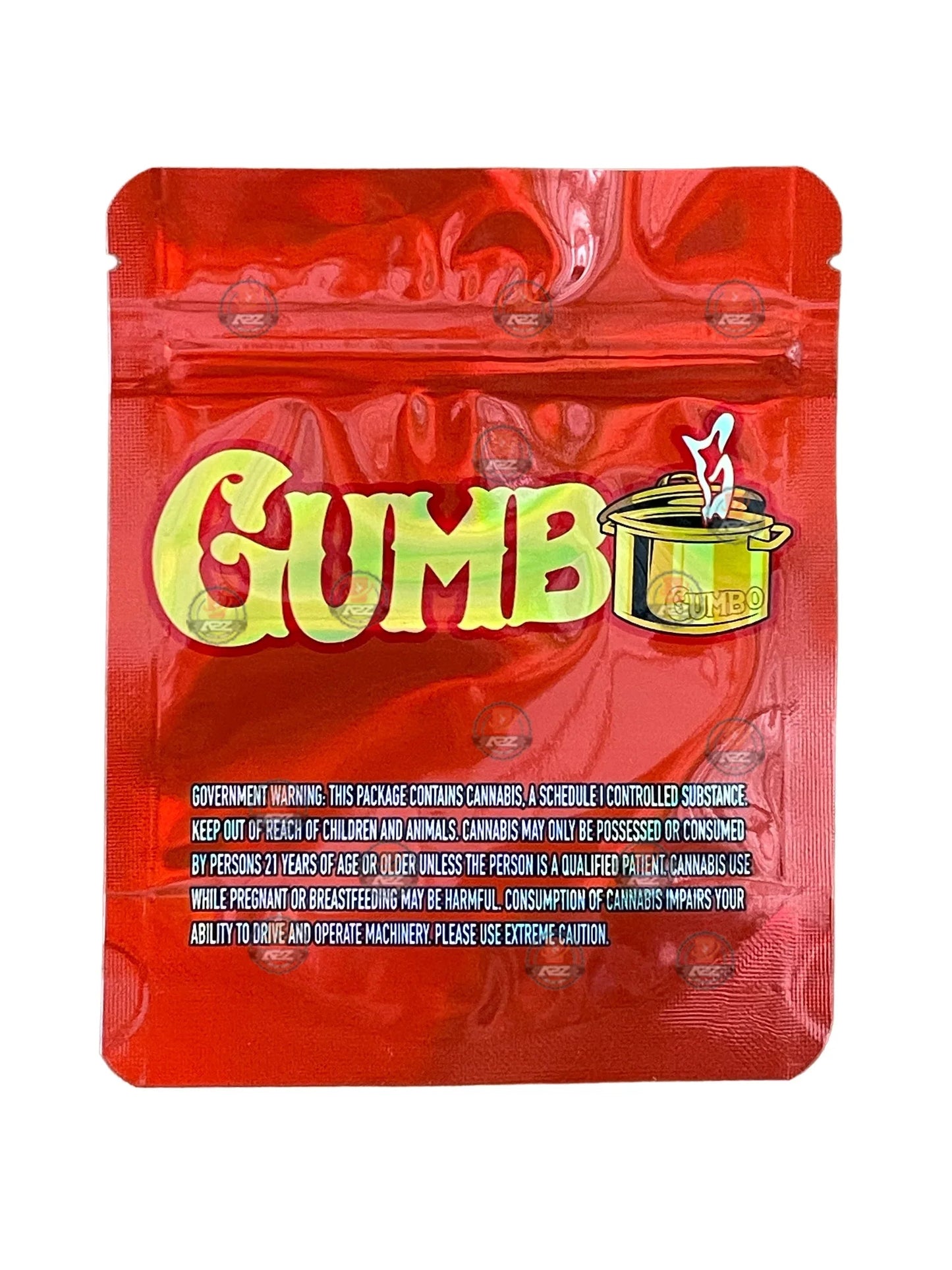 Gumbo Cookies 3.5g Mylar Bag Holographic Jokes Up - Black Unicorn Hub
