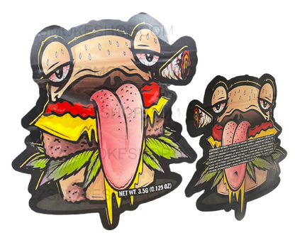 Hamburger cut out Mylar bag 3.5g Can use for any strain