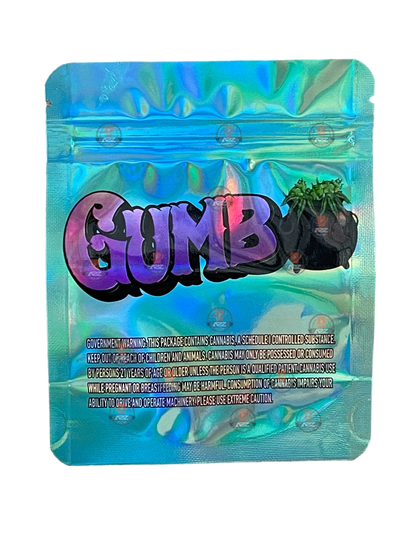 Hot wheels Gumbo 3.5g Mylar Bag Holographic Jokes UP