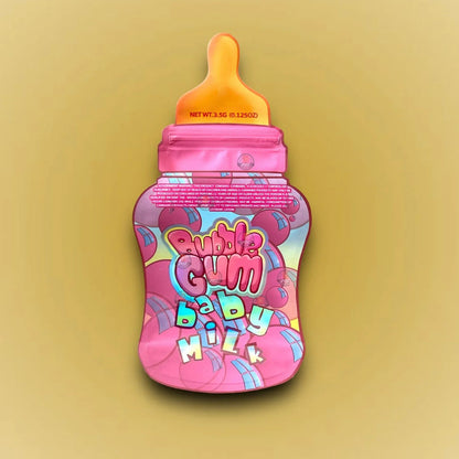 Bubblegum Baby Milk 3.5G Mylar Bag Holographic- Packaging Only - Black Unicorn Hub