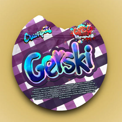 Gerski Crumpets 3.5G Mylar Bag Holographic- Packaging Only