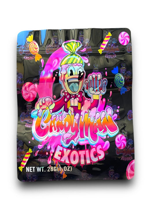 Candy Man Exotics 1OZ 28G Mylar Bag (50 Count) - Black Unicorn Hub