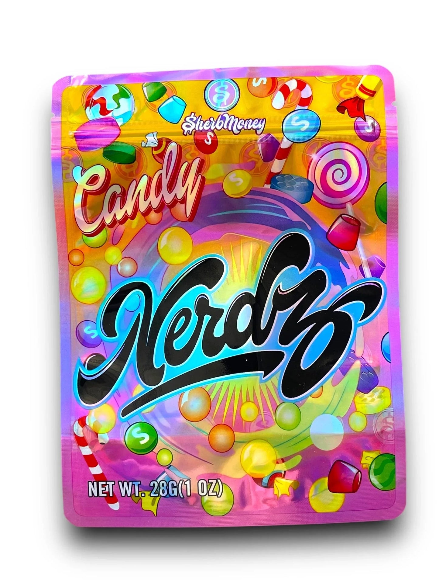 Candy Nerdz 1OZ 28G Mylar Bag (50 Count) Sherb Money - Black Unicorn Hub