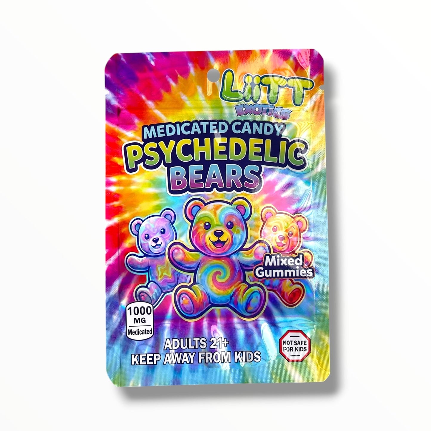 Liitt Exotics Mixed Gummies 3.5g Mylar Bag 1000MG (Packaging Only)