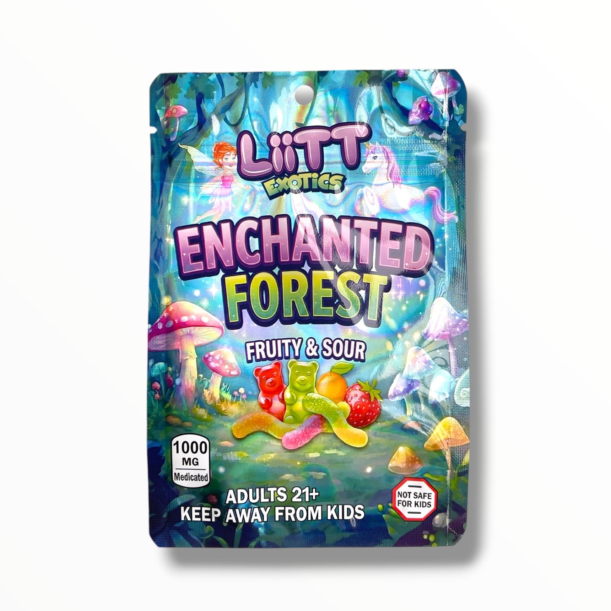 Liitt Exotics Fruity & Sour Enchanted Forest 3.5g Mylar Bag 1000MG (Packaging Only)