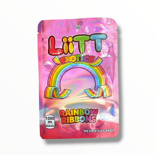 Liitt Exotics Rainbow Ribbons3.5g Mylar Bag 1000MG (Packaging Only)