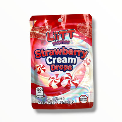 Liitt Exotics Strawberry Cream Drops 3.5g Mylar Bag 1000MG (Packaging Only)