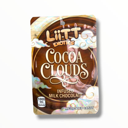 Liitt Cocoa Clouds Infused Milk Chocolate 3.5g Mylar Bag 1000MG (Packaging Only)