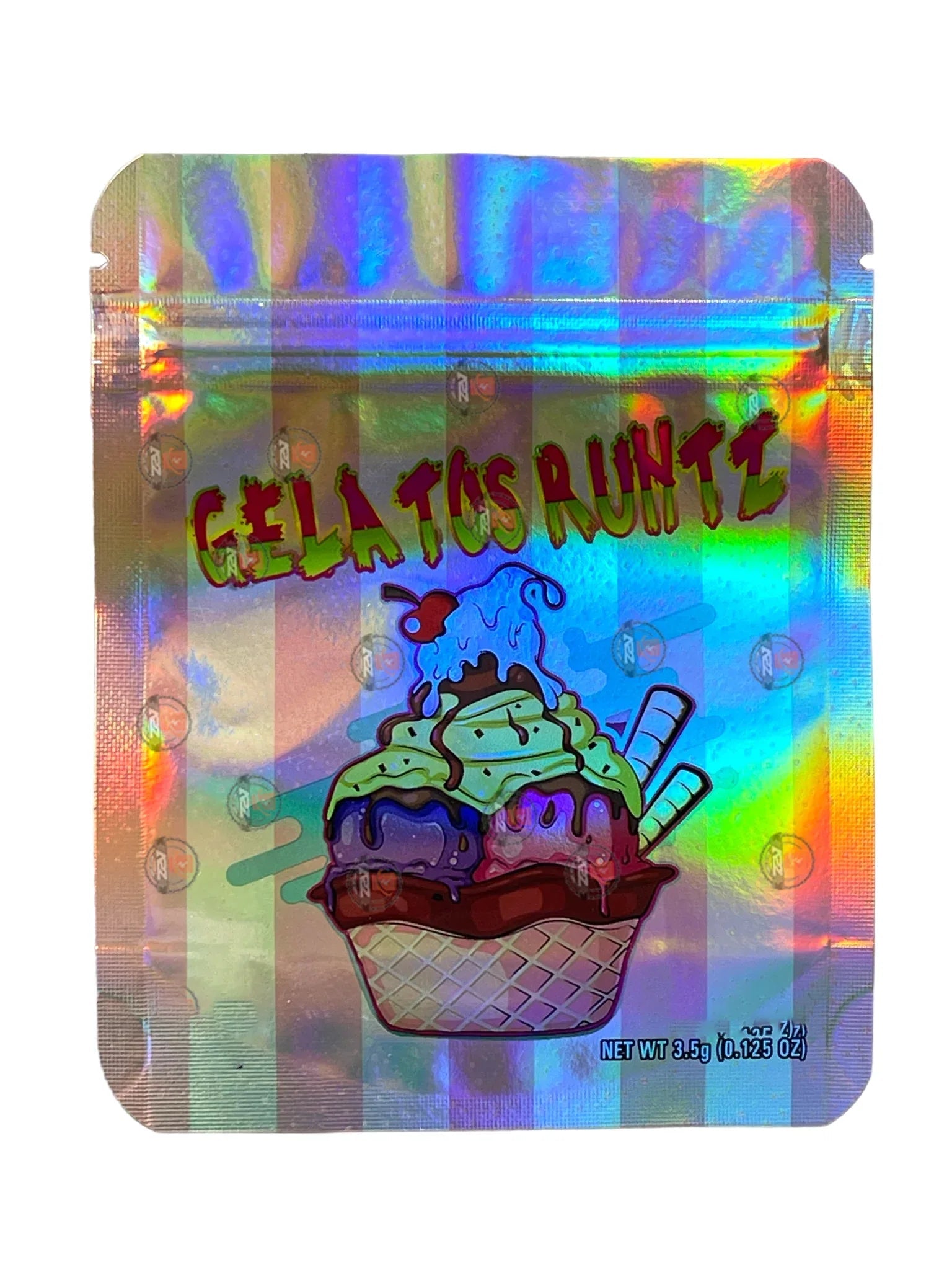 Gelatos 3.5g Mylar Bag Holographic - Black Unicorn Hub