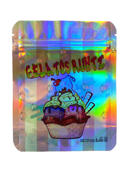 Gelatos 3.5g Mylar Bag Holographic - Black Unicorn Hub