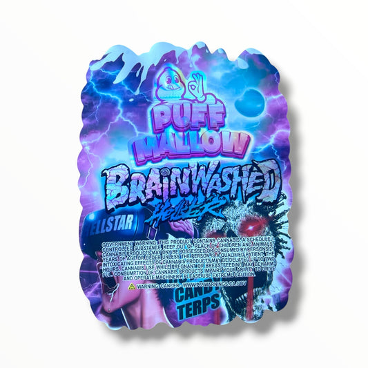 Puff Mallow Brain washed Cotton Candy Terps 3.5g shape bags