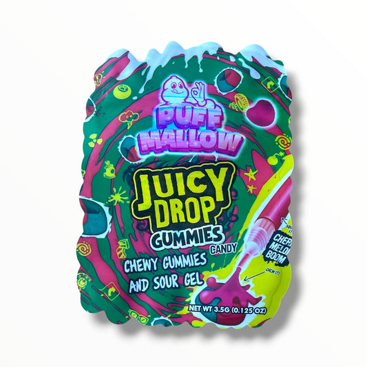 Puff Mallow Juicy Drop Gummies Candy 3.5g shape bags