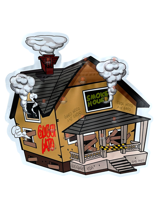 Guccilato Smoke House Cut Out Mylar Bags 3.5g Hight Tolerance